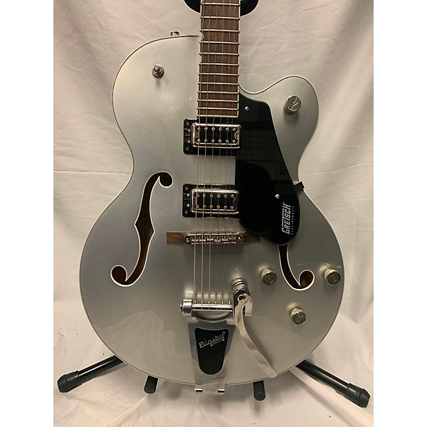 Used Gretsch Guitars Used Gretsch Guitars G5420T Electromatic Metallic Silver Hollow Body Electric Guitar