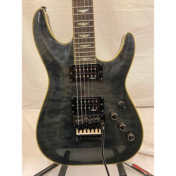 Used Schecter Guitar Research Used Schecter Guitar Research Omen Extreme 6 Floyd Rose Trans Black Solid Body Electric Guitar