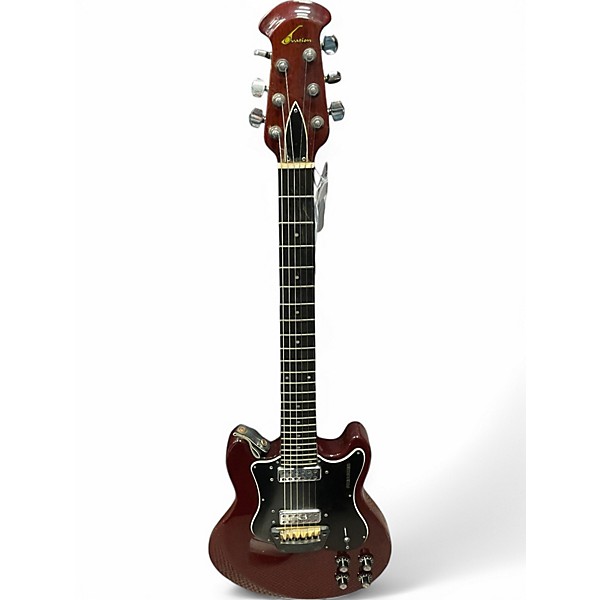 Used Ovation Preacher Maroon Solid Body Electric Guitar