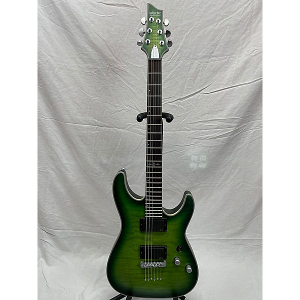 Used Schecter Guitar Research Used Schecter Guitar Research C1 Platinum Trans Green Solid Body Electric Guitar