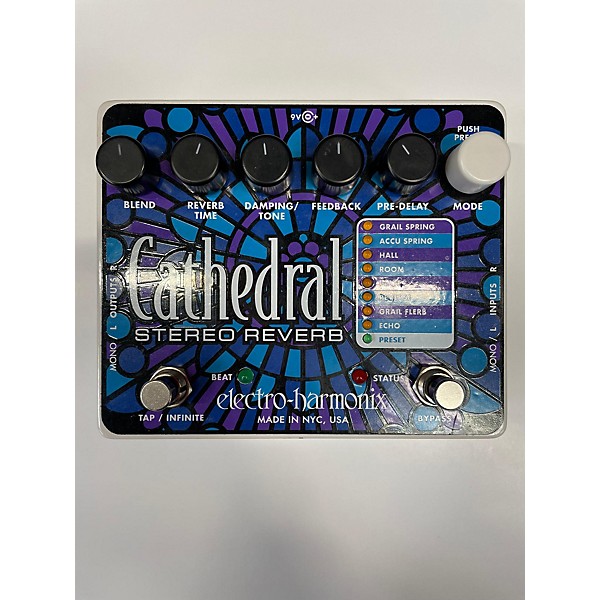 Used Electro-Harmonix Cathedral Stereo Reverb Effect Pedal