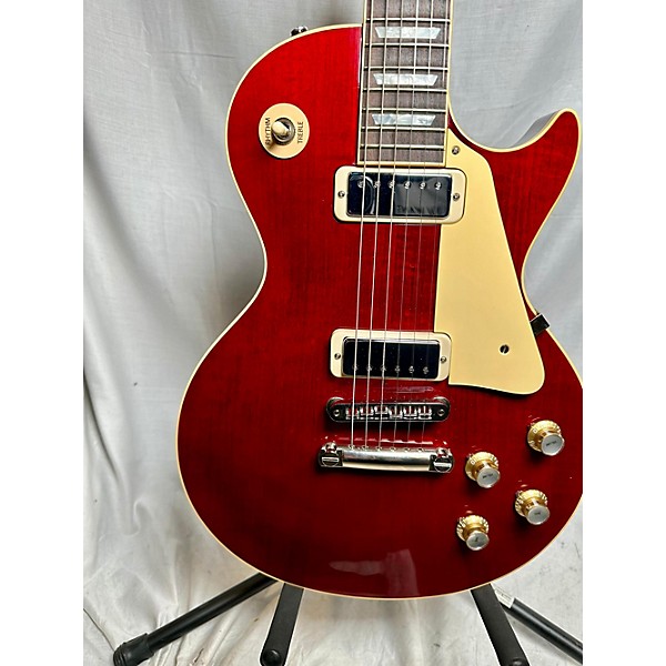 Used Gibson Used Gibson Custom Shop 76 Les Paul Deluxe Wine Red Solid Body Electric Guitar