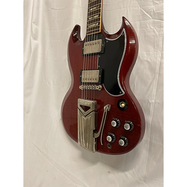 Vintage Gibson Vintage 1961 Gibson SG W/ Sideways Vibrola Cherry Solid Body Electric Guitar