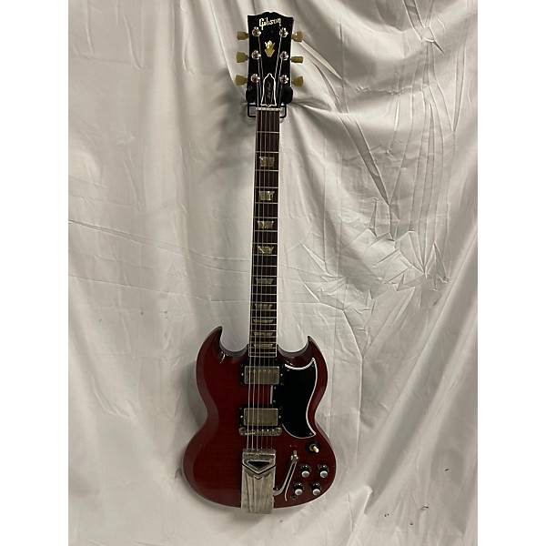 Vintage Gibson Vintage 1961 Gibson SG W/ Sideways Vibrola Cherry Solid Body Electric Guitar