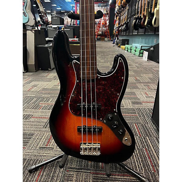 Used Used Squier Vintage Modified Fretless Jazz Bass 2 Tone Sunburst Electric Bass Guitar