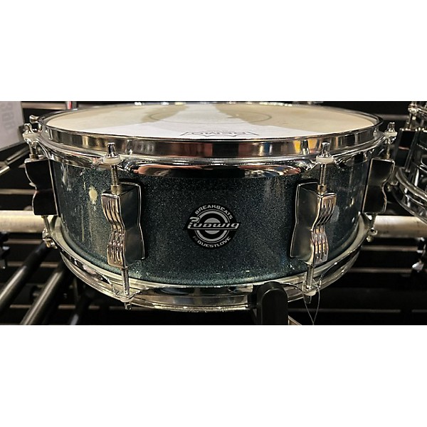 Used Ludwig Used Ludwig 14X5  BACKBEAT QUESTLOVE Drum BLUE SPARKLE