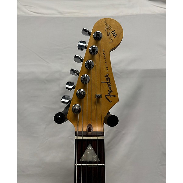 Used Fender Used Fender Hellcasters Jazz-A-Caster Metallic Gold Solid Body Electric Guitar