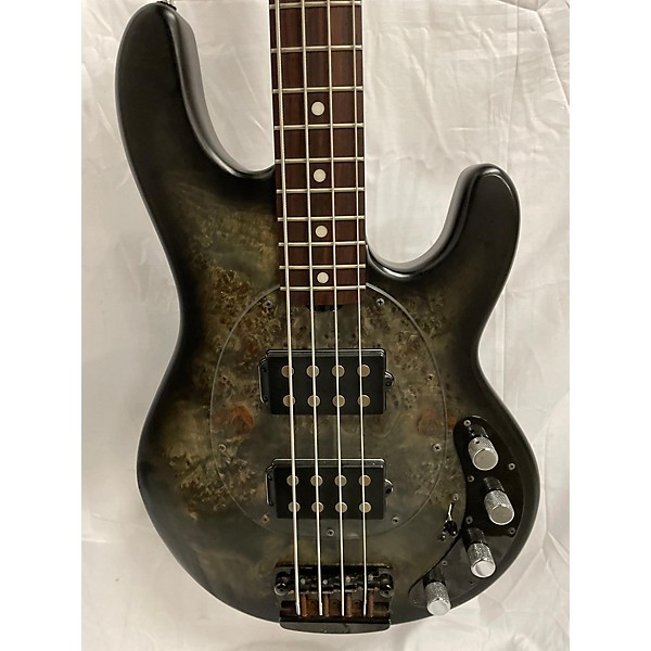 Used Sterling by Music Man Used Sterling By Music Man StingRay Ray34 Burl Top Rosewood Fingerboard Black Satin Electric Ba...