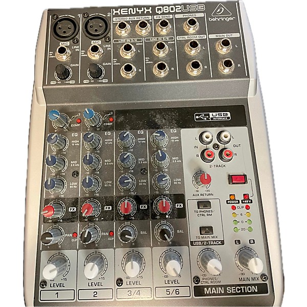 Used Behringer Xenyx Q802USB Unpowered Mixer Guitar Center