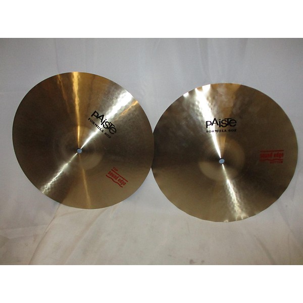 Used Paiste 14in Formula 602 Sound Edge Hi Hat Pair Cymbal