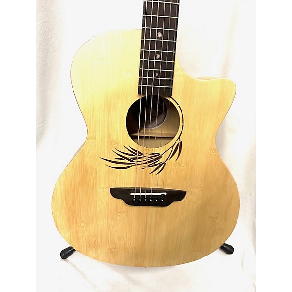 Used Luna WOODLAND BAMBOO GRAND CONCERT Acoustic Electric Guitar