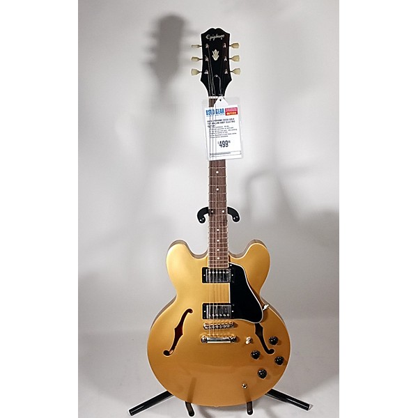 Used Epiphone ES335 Gold Top Hollow Body Electric Guitar