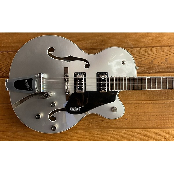 Used Gretsch Guitars Used Gretsch Guitars G5420T Electromatic Chrome Silver Hollow Body Electric Guitar