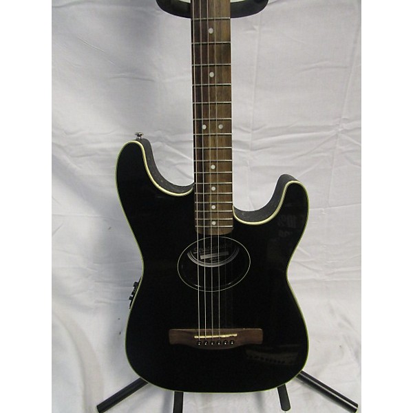 Used Fender Stratacoustic Acoustic Electric Guitar Black Guitar Center