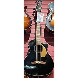 Used Fender Used Fender Kingman Acoustic Electric Bass Black Acoustic Bass Guitar