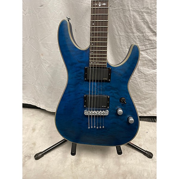 Used Schecter Guitar Research Used Schecter Guitar Research C1 Platinum Trans Blue Solid Body Electric Guitar