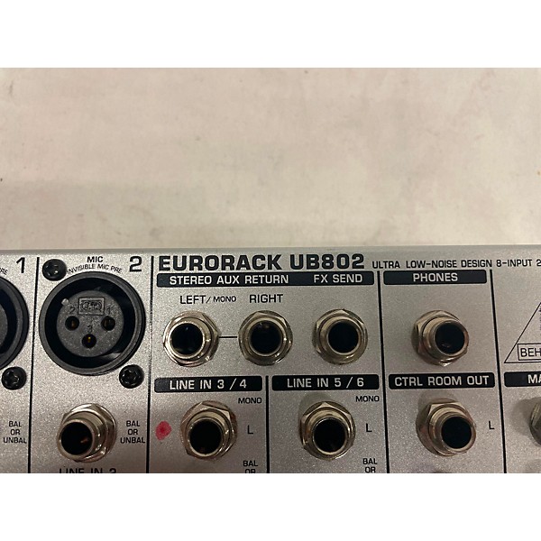 Used Behringer EURORACK UB802 Unpowered Mixer