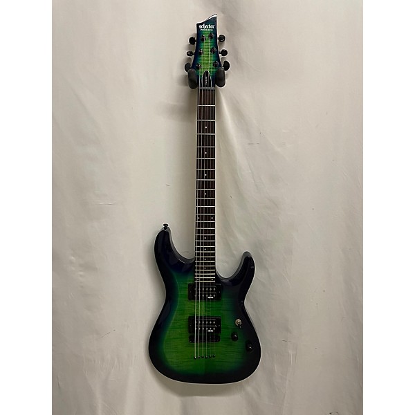 Used Schecter Guitar Research Used Schecter Guitar Research C-6 Elite Green Solid Body Electric Guitar