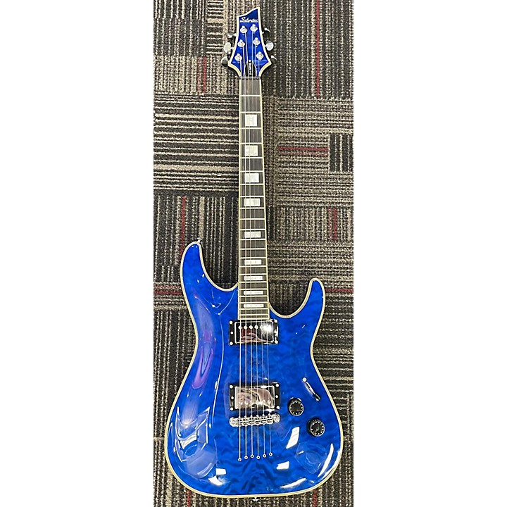 Used Schecter Guitar Research C1 Custom Solid Body Electric Guitar DARK  BLUE | Guitar Center