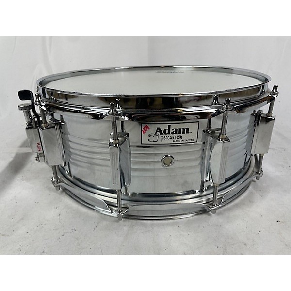 Used Adam Percussion Used Adam Percussion 5X14 Adam Percussion 5x14 Snare Drum Drum Chrome Silver