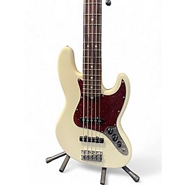 Used Fender American Professional II Jazz Bass Creme Electric Bass Guitar