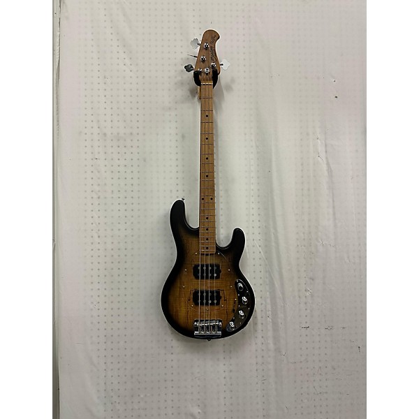 Used Sterling by Music Man Used Sterling By Music Man Ray34hh Spalted Maple Top Natural Burst Satin Electric Bass Guitar