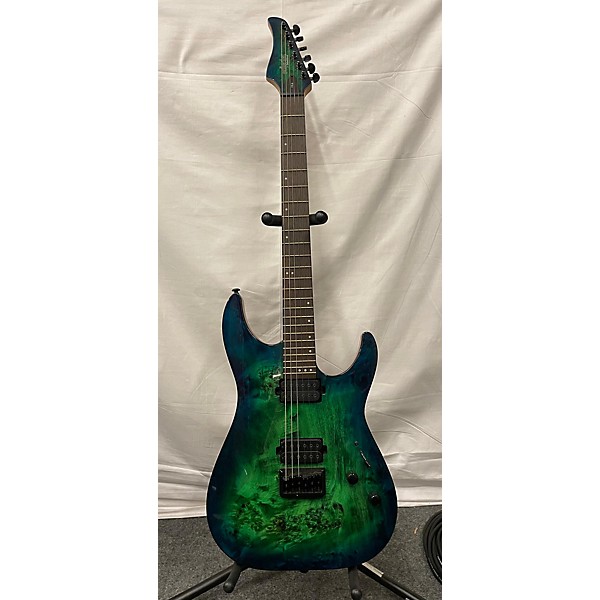 Used Schecter Guitar Research Used Schecter Guitar Research Cr6 Aqua Burst Solid Body Electric Guitar