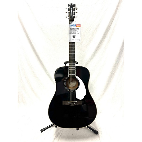 Used Fender Used Fender PM1E Black Acoustic Electric Guitar