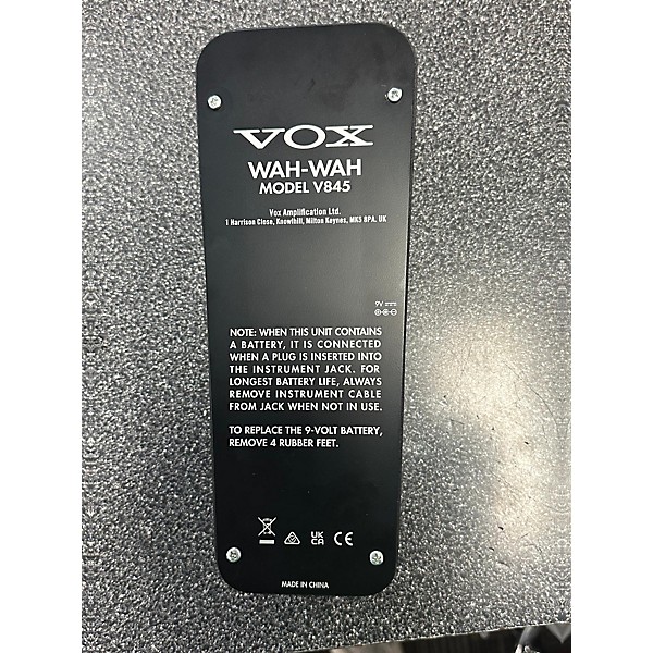 Used VOX V845 Classic Wah Effect Pedal