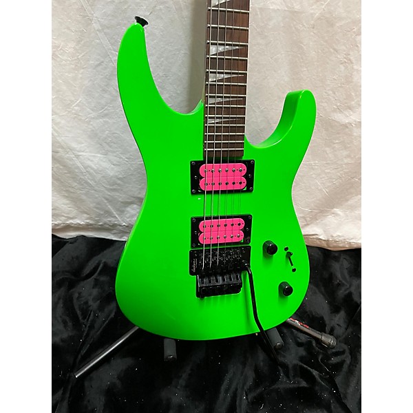 Used Jackson Used Jackson DK2 Dinky Neon Green Solid Body Electric Guitar