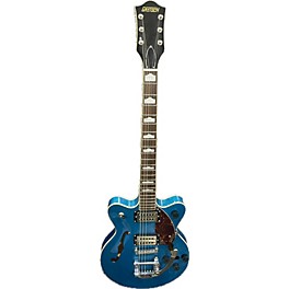 Used Gretsch Guitars Used Gretsch Guitars G2657t Blue Hollow Body Electric Guitar