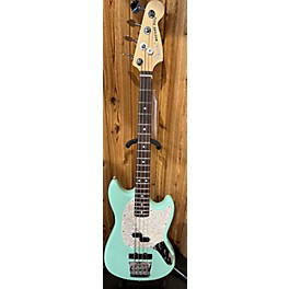 Used Fender American Performer Mustang Bass Surf Green Electric Bass Guitar