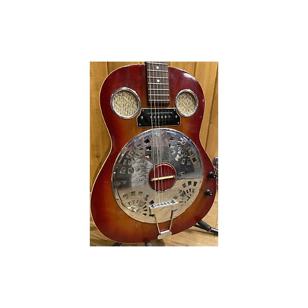 Vintage Conrad Vintage 1970s Conrad 1970s Resonator Cherry Sunburst Acoustic Electric Guitar