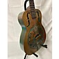 Used Recording King RM-997-VG Swamp Dog Metal Body Resonator Style-0 Distressed Vintage Green Acoustic Guitar