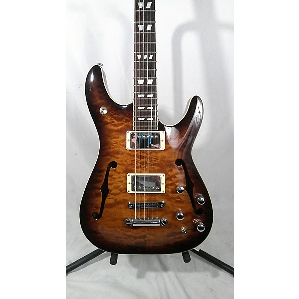 Used Schecter Guitar Research Used Schecter Guitar Research C1 E/A Brown Sunburst Hollow Body Electric Guitar