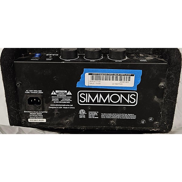 Used Simmons DA25 Drum Amplifier