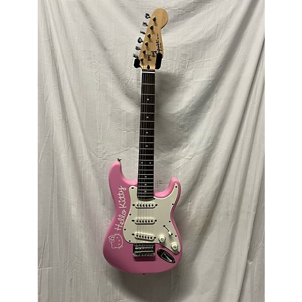 Used Squier Hello Kitty Mini Stratocaster Electric Guitar