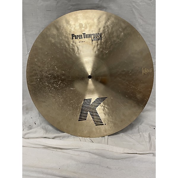 Used Zildjian 19in K Paper Thin Crash Cymbal