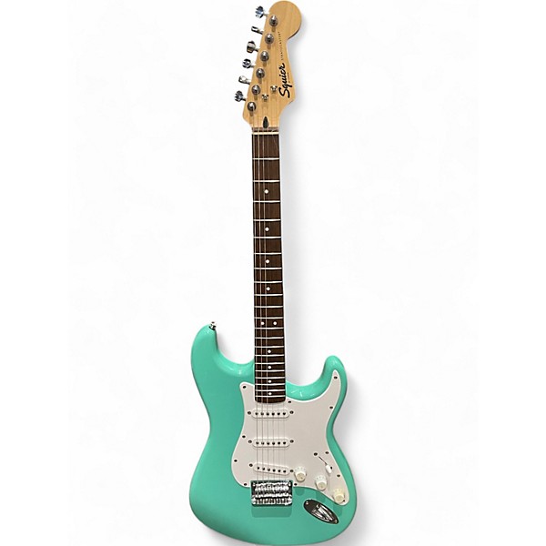 Used Squier Used Squier FRS Bullet Stratocaster HT Surf Green Solid Body Electric Guitar