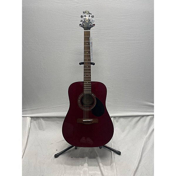 Used Greg Bennett Design by Samick Used Greg Bennett Design By Samick D-1/wR Candy Apple Red Acoustic Guitar