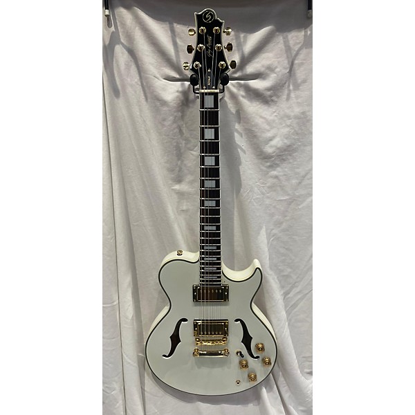 Used Greg Bennett Design by Samick Used 2004 Greg Bennett Design By Samick RL4 Pearl White Hollow Body Electric Guitar