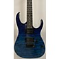 Used Ibanez Used Ibanez Gio GRG120QASP Quilted Blue Fade Solid Body Electric Guitar