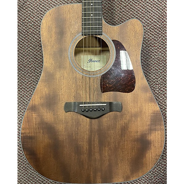 Used Ibanez AW54CE Acoustic Electric Guitar Vintage Natural Guitar Center