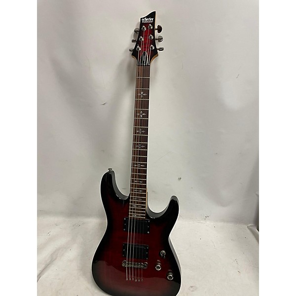 Used Schecter Guitar Research Used Schecter Guitar Research Demon 6 Trans Crimson Red Solid Body Electric Guitar