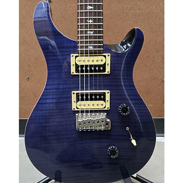 Used PRS Used PRS SE Custom 24 Trans Blue Solid Body Electric Guitar