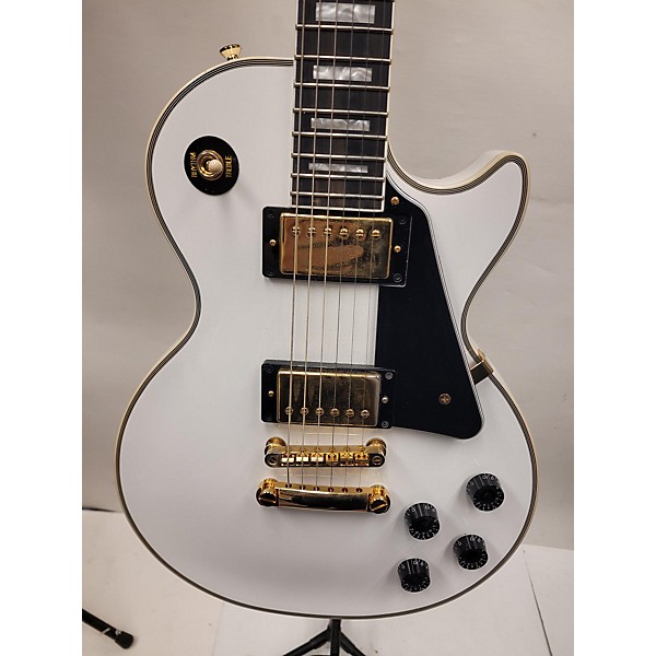 Used Epiphone Used Epiphone Les Paul Custom White Solid Body Electric Guitar