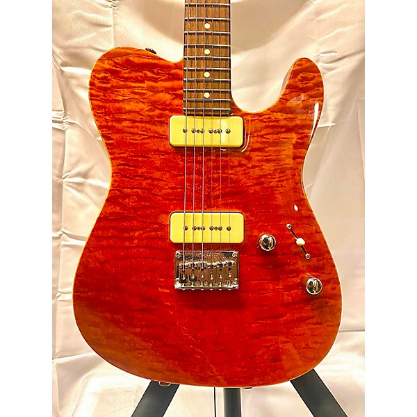 Used Tom Anderson Used Tom Anderson Drop Top TRANSPARENT ORANGE Solid Body Electric Guitar