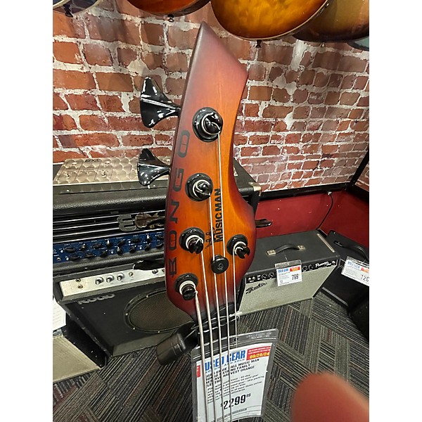 Used Ernie Ball Music Man BONGO 5 STRING FAMILY RESERVE HARVEST ORANGE Electric Bass Guitar