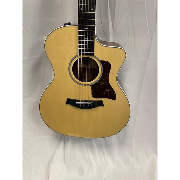 Used Taylor 214CE Deluxe Acoustic Electric Guitar Natural Guitar Center