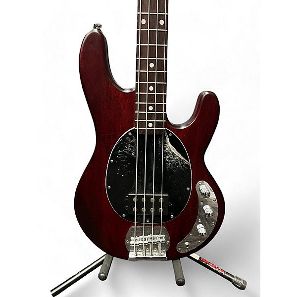 Used Sterling by Music Man Used Sterling By Music Man Stingray Dark Red Electric Bass Guitar